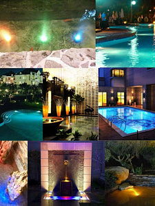 Светильник лампа для аквариума светодиодная RGB Огонек OG-LDP19